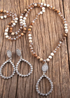 Boho Necklace Long - Natural Stone