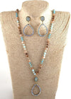 Boho Necklace Long - Natural Stone