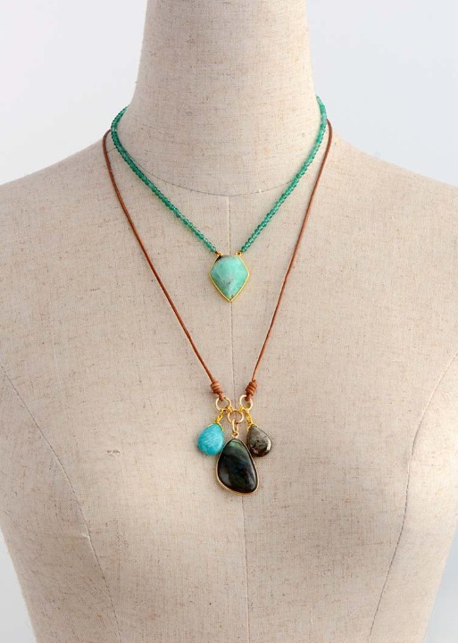 Boho Leather Necklace Pendant