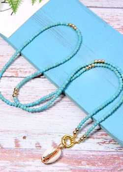 Boho Hippie Necklace Shell Pendant