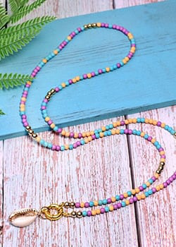 Boho Hippie Necklace Shell Pendant