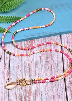 Boho Hippie Necklace Shell Pendant