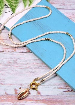 Boho Hippie Necklace Shell Pendant