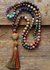 Boho Beads Necklace Pompom Pendant