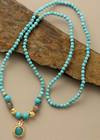 Turquoise Boho Beaded Necklace