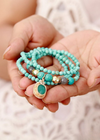 Turquoise Boho Beaded Necklace
