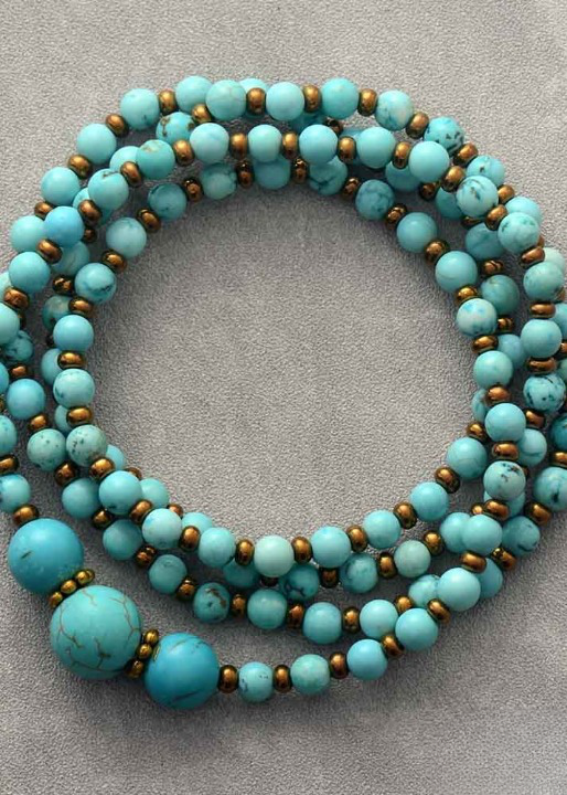 Boho Beads Turquoise Necklace