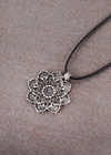 Long Boho Necklace Flower Pendant