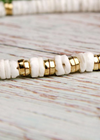 Boho Beaded Necklace - Natural Shell Pendant