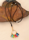 Long Boho Necklace - 7 Color Chakra Pendant