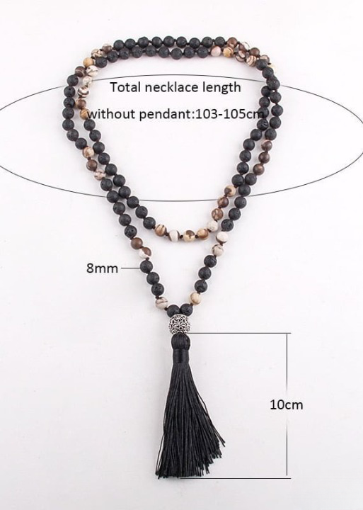 Pompom Pendant Long Boho Necklace