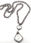 Boho Necklace Crystal Pendant