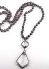 Boho Necklace Crystal Pendant