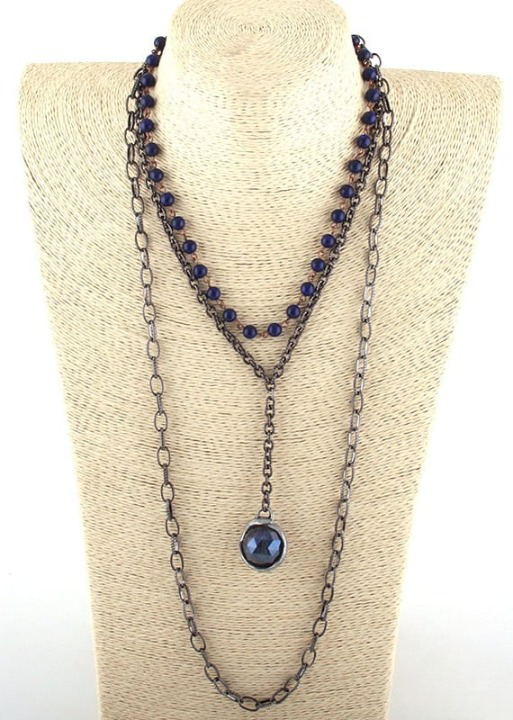 Long Boho Necklace 3 Layers