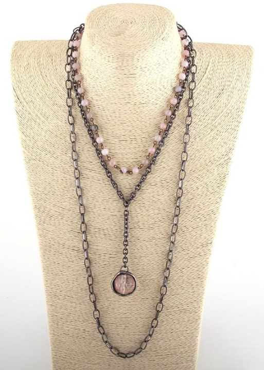 Long Boho Necklace 3 Layers