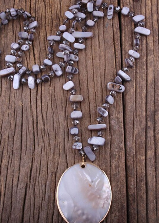 Boho Beaded Necklace 2 Layers