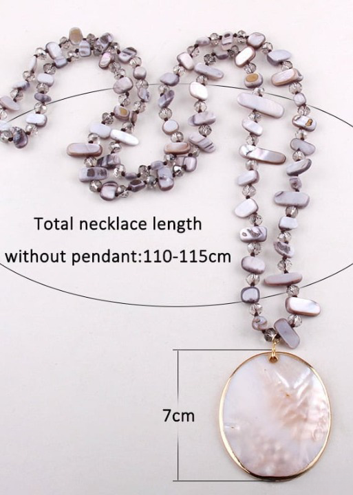 Boho Beaded Necklace 2 Layers