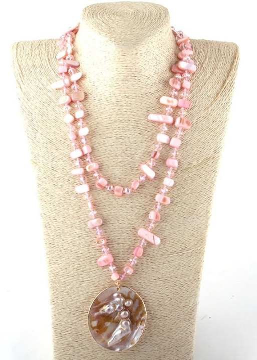 Boho Beaded Necklace 2 Layers