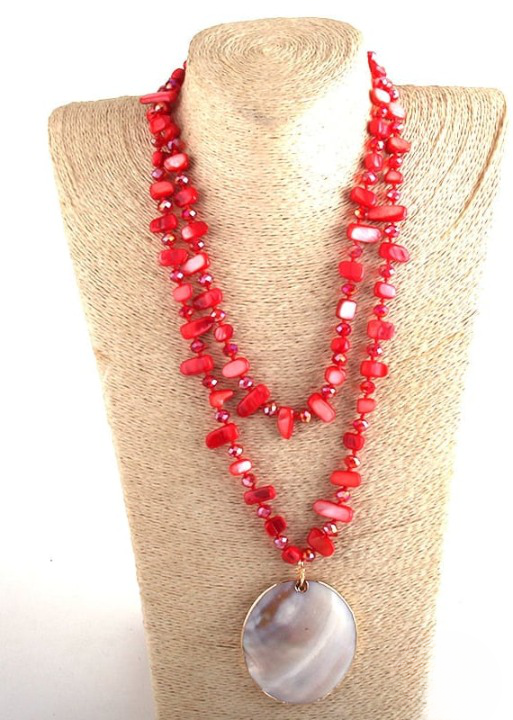 Boho Beaded Necklace 2 Layers