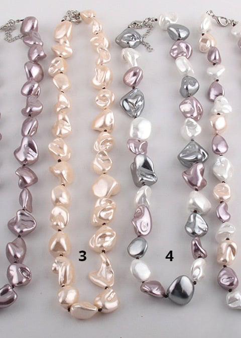 Long Boho Pearl Necklaces