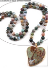 Ethnic Boho Necklace - Green Heart Pendant