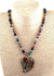 Ethnic Boho Necklace - Green Heart Pendant