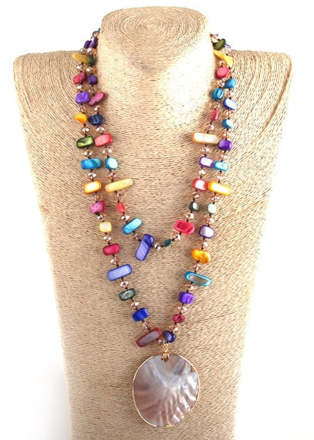 Boho Vintage Necklace 2 Layers