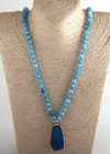 Long Boho Necklace Precious Stone