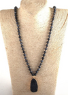 Long Boho Necklace Precious Stone