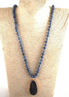 Long Boho Necklace Precious Stone