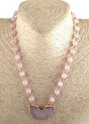 Boho Pearl Necklace with Pendant