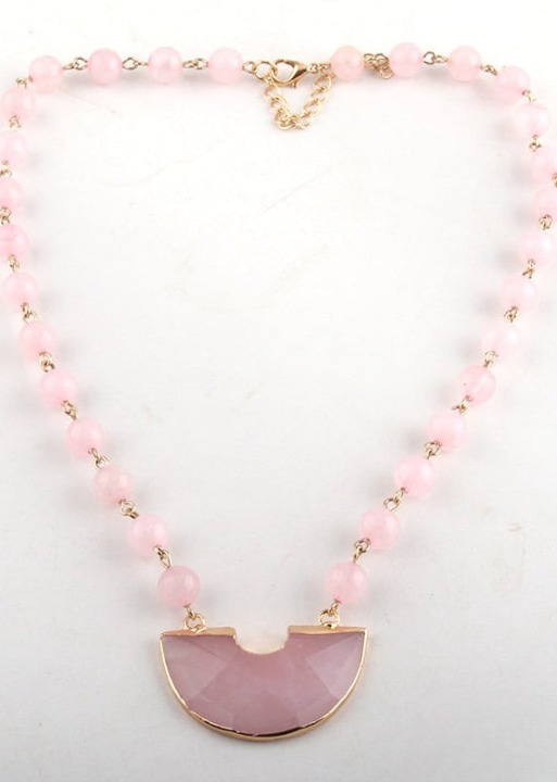 Boho Pearl Necklace with Pendant