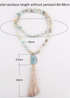 Pompom Pendant Boho Beads Necklace