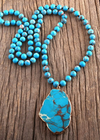 Unicolor Boho Beaded Necklace