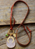 Leather Boho Necklace with Pendant