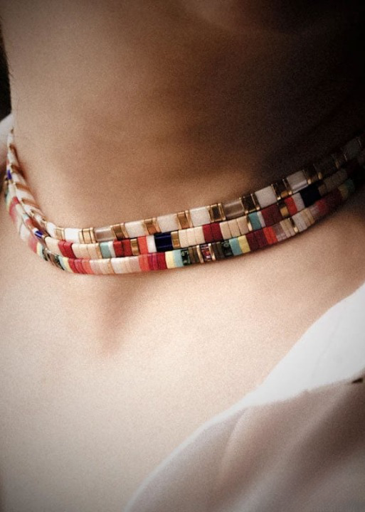 Boho Choker Beaded Necklace