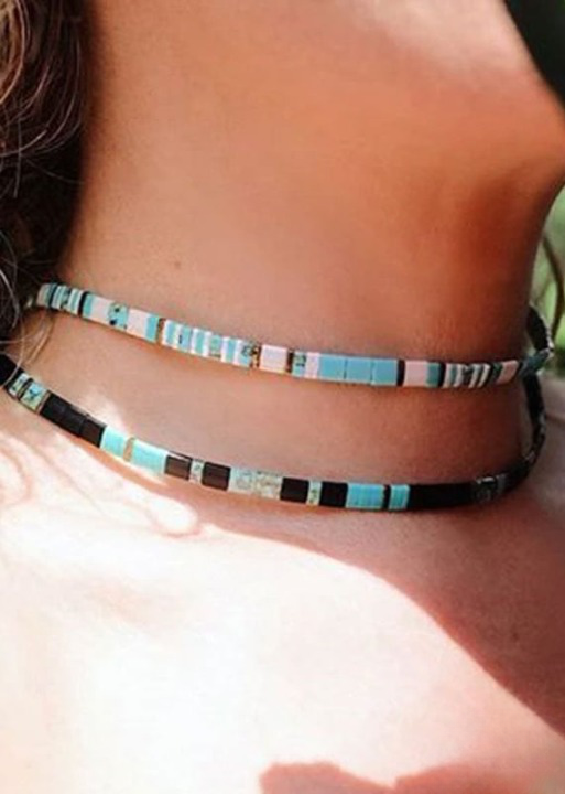 Boho Choker Beaded Necklace