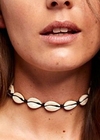 Boho Choker Necklace - White Puka Shell