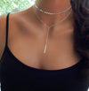 Boho Necklaces Set Choker + Silver Pendant