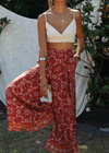 Boho Pants Palazzo Paisley Red Indian Floral