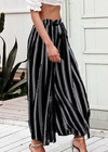 Boho Loose striped Pants with side slit