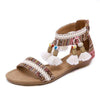 Boho Pompoms Sandals