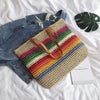 Boho Rainbow Beach Tote Bag