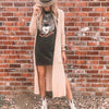 Boho Rock Black Tank Top Mini Dress