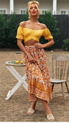 Boho Romantic Yellow Crop Top