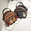 Boho Round Pompoms Shoulder Bag