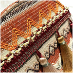 Boho Round Pompoms Shoulder Bag