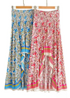 Long skirts boho asymmetrical floral pattern