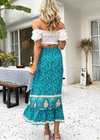 Boho Long Skirt in Blue Love in Mist