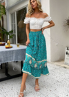 Boho Long Skirt in Blue Love in Mist